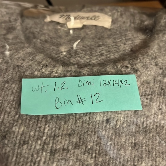 Madewell Womens Grey Merino Wool Blend Alpaca Blend Crew Neck Sweater Size XL - Picture 15 of 15